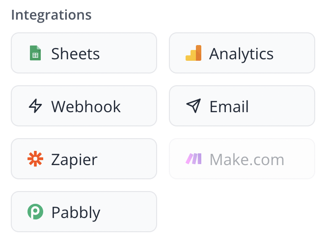 Integration blocks